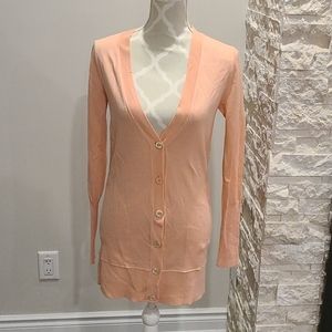 J crew 100% Merino Wool peach cardigan